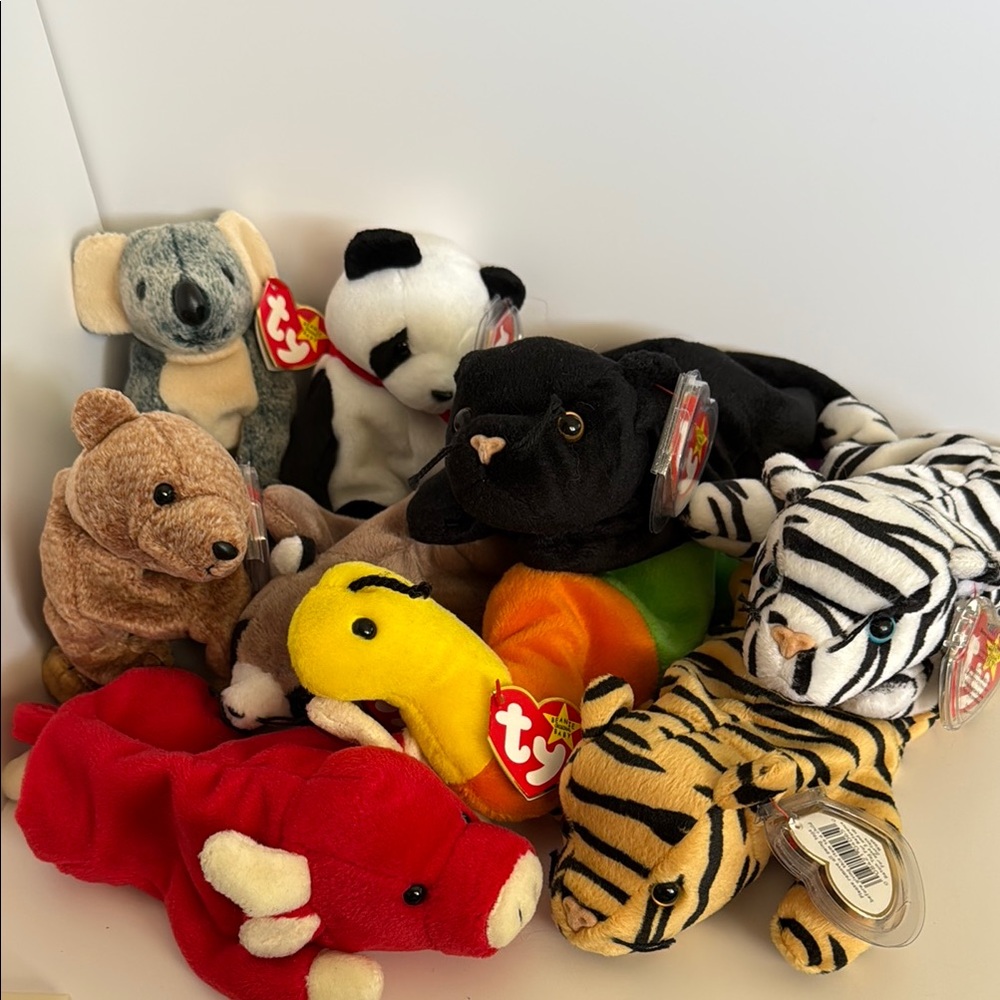 9 Ty Beanie Baby Animal lot